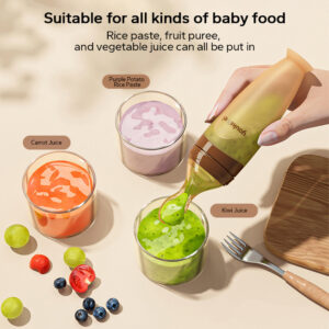 Alternative view of Baby Silicone Bottle Spoon Baby Food Feeder With Standing Base