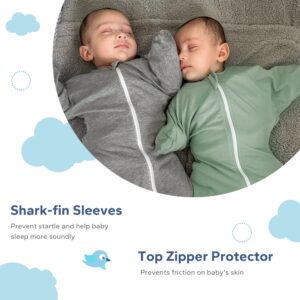 Alternative view of 1.0 Tog 2 Pack 95% Cotton Shark-Fin Transition Swaddle 3-12 Months