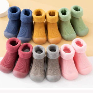 ZIGJOY Toddler Lamb Fleece Padded Floor Socks Shoes